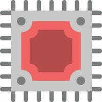 Cpu Microchip Processor  Flat Color Icon Vector icon banner Template
