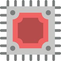 cpu microchip procesador color plano icono vector icono banner plantilla