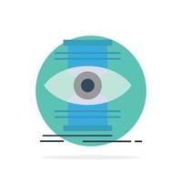 Eye Success Focus Optimize Abstract Circle Background Flat color Icon vector