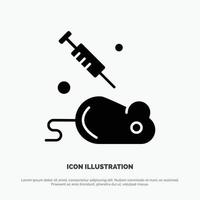 Experiment Laboratory Mouse Science solid Glyph Icon vector