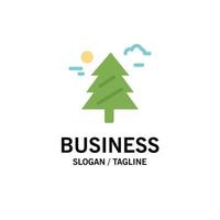 Forest Tree Weald Canada Business Logo Template Flat Color vector