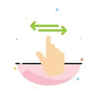 Finger Gestures Hand Left Right Abstract Flat Color Icon Template