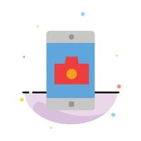 Application Mobile Mobile Application Camera Abstract Flat Color Icon Template vector