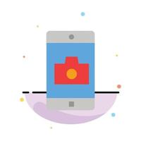 Application Mobile Mobile Application Camera Abstract Flat Color Icon Template vector