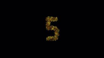 Animated Autumn Leaves Text Typeface Forming And Blown Away 5 video