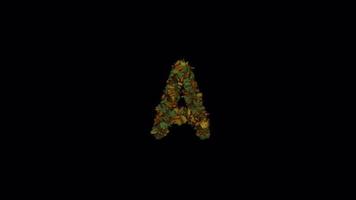 Animated Autumn Leaves Text Typeface Forming And Blown Away A video