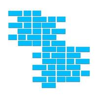blue brick wall background with pattern. photo