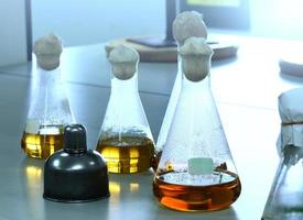 elenmeyer flasks in laboratory photo