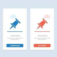 Marker Pin  Blue and Red Download and Buy Now web Widget Card Template vector