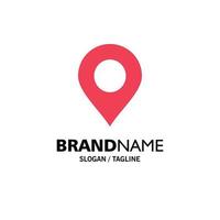 Map Location Pin World Business Logo Template Flat Color vector
