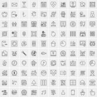 100 Business Icons for web and Print Material vector