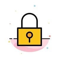 Lock Password Password Lock Secure Password Abstract Flat Color Icon Template vector