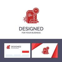 Creative Business Card and Logo template Time File Report Business Vector Illustration