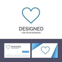 Creative Business Card and Logo template Love Heart Sign Wedding Vector Illustration