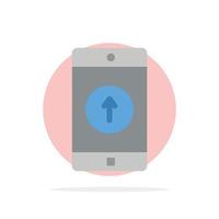 Application Mobile Mobile Application Smartphone Sent Abstract Circle Background Flat color Icon vector