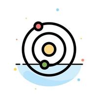 Solar System Universe Abstract Flat Color Icon Template vector