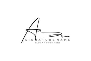 plantilla de logotipo de firma de carta inicial aa diseño elegante logotipo signo símbolo plantilla vector icono