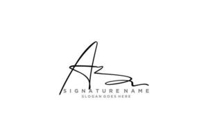 Initial AZ Letter Signature Logo Template elegant design logo Sign Symbol template vector icon