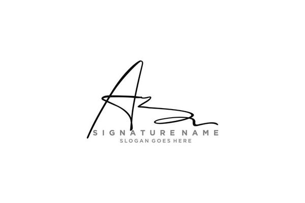 Initial AZ Letter Signature Logo Template elegant design logo Sign Symbol template vector icon