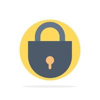 Internet Lock Locked Security Abstract Circle Background Flat color Icon vector