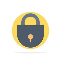 Internet Lock Locked Security Abstract Circle Background Flat color Icon vector