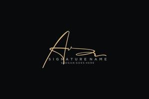 Initial AV Letter Signature Logo Template elegant design logo Sign Symbol template vector icon