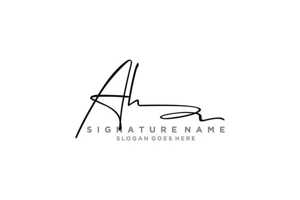 Initial AH Letter Signature Logo Template elegant design logo Sign Symbol template vector icon