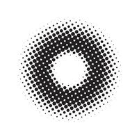 Halftone circular dotted frame design vector