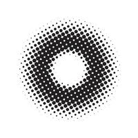 Halftone circular dotted frame design vector