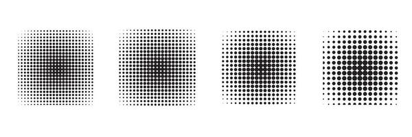 Abstract halftone square shapes collection vector