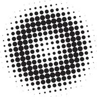 Halftone dot pattern shape vector