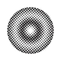 Halftone circular dotted frame vector