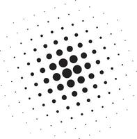 Halftone circular dotted vector shape