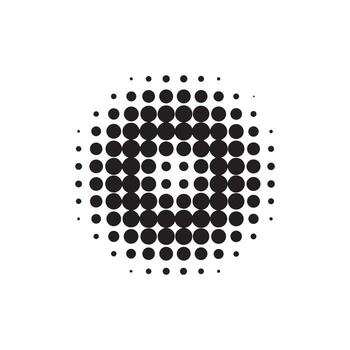 Circle halftone pattern vector