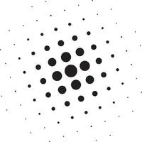 Halftone circular dots  vector