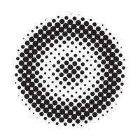 Halftone circular dotted frame vector