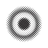 Halftone circular dotted vector shape