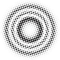Halftone circular background vector