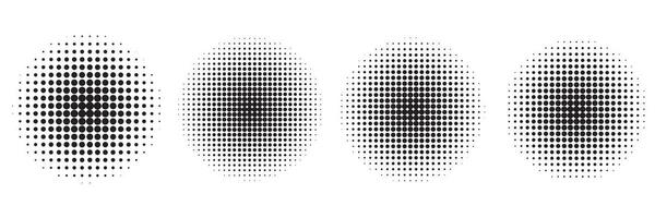 Halftone dot pattern texture background collection vector