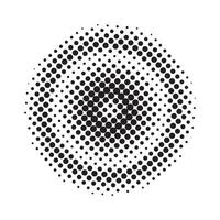 Halftone circular dotted frame vector