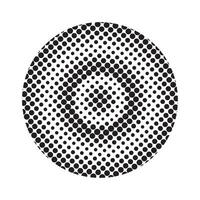 Halftone circular dotted vector shape