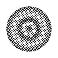 Halftone circular dotted vector shape