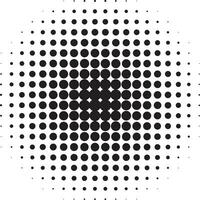 Geometric dotted circle halftone shape vector