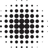 Halftone circular dotted vector shape