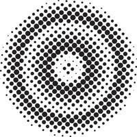 Abstract geometric dotted circle halftone shape vector