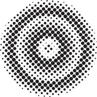 Abstract geometric dotted circle halftone shape vector