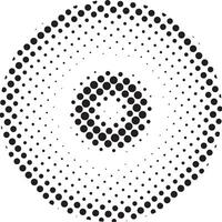 Halftone circular pattern and vector dots vector