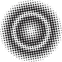 Halftone circular dotted vector shape