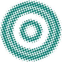 Halftone circular pattern and vector dots