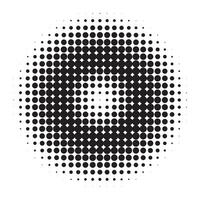 Abstract black halftone circle vector